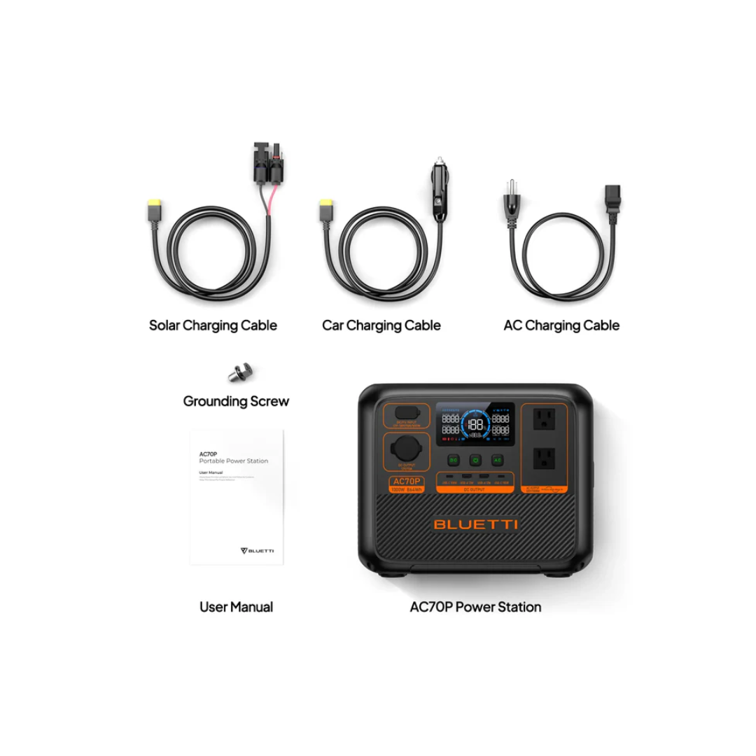 BLUETTI AC70P Power Station | 1.000W 864Wh